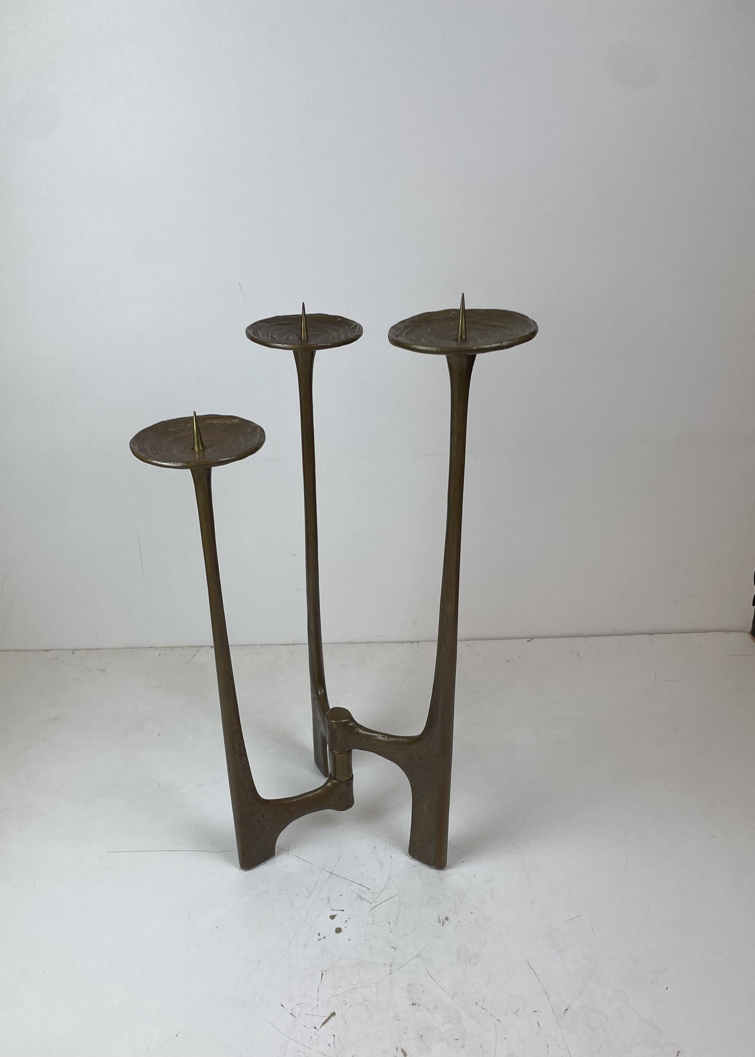 Brutalist Floor Candle Holder by Michael Harjes, Germany, 1960