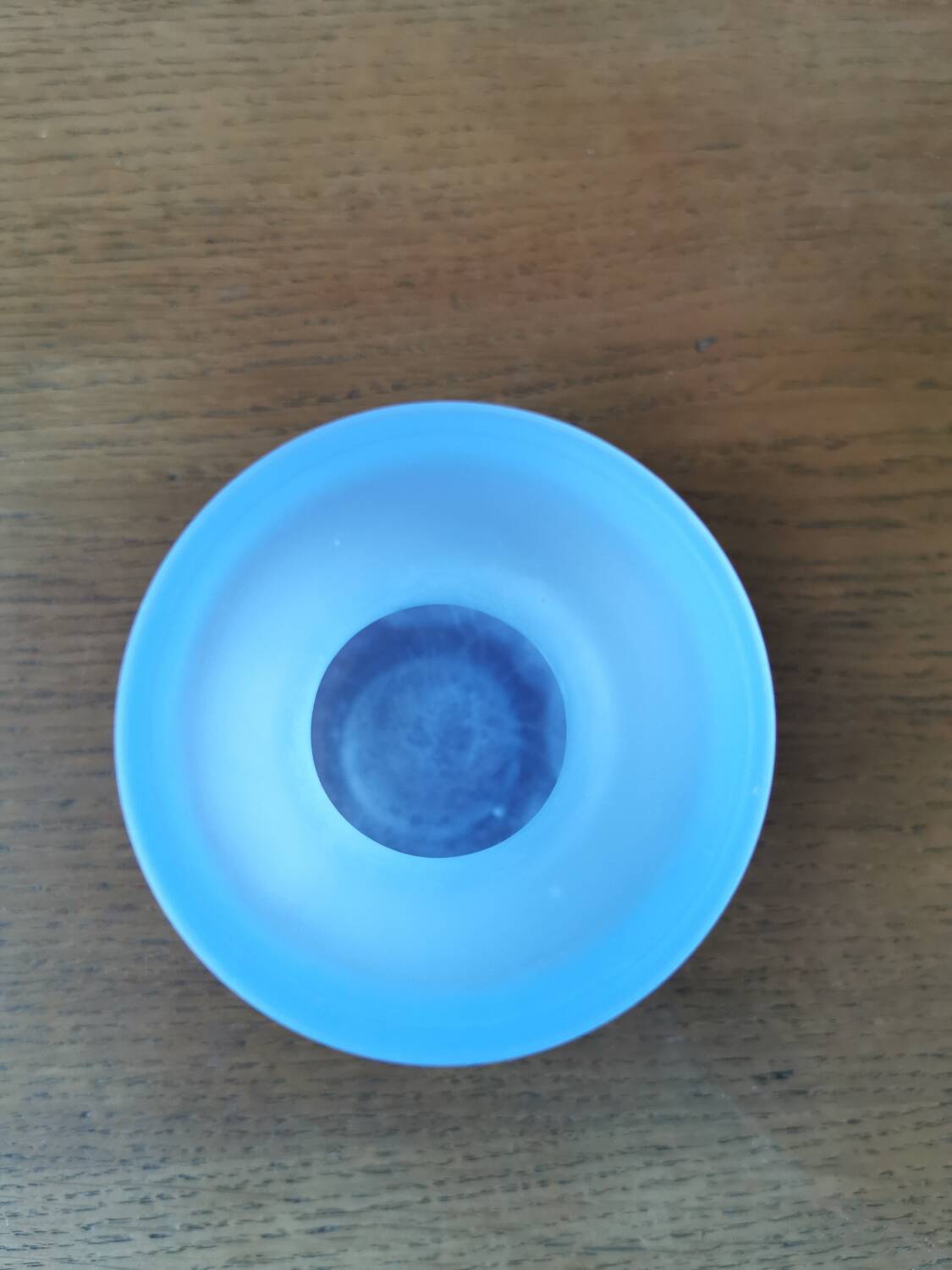 Art deco vase blue glass paste