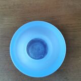 Art deco vase blue glass paste