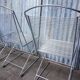 Set of 4 wire chairs, 1980s