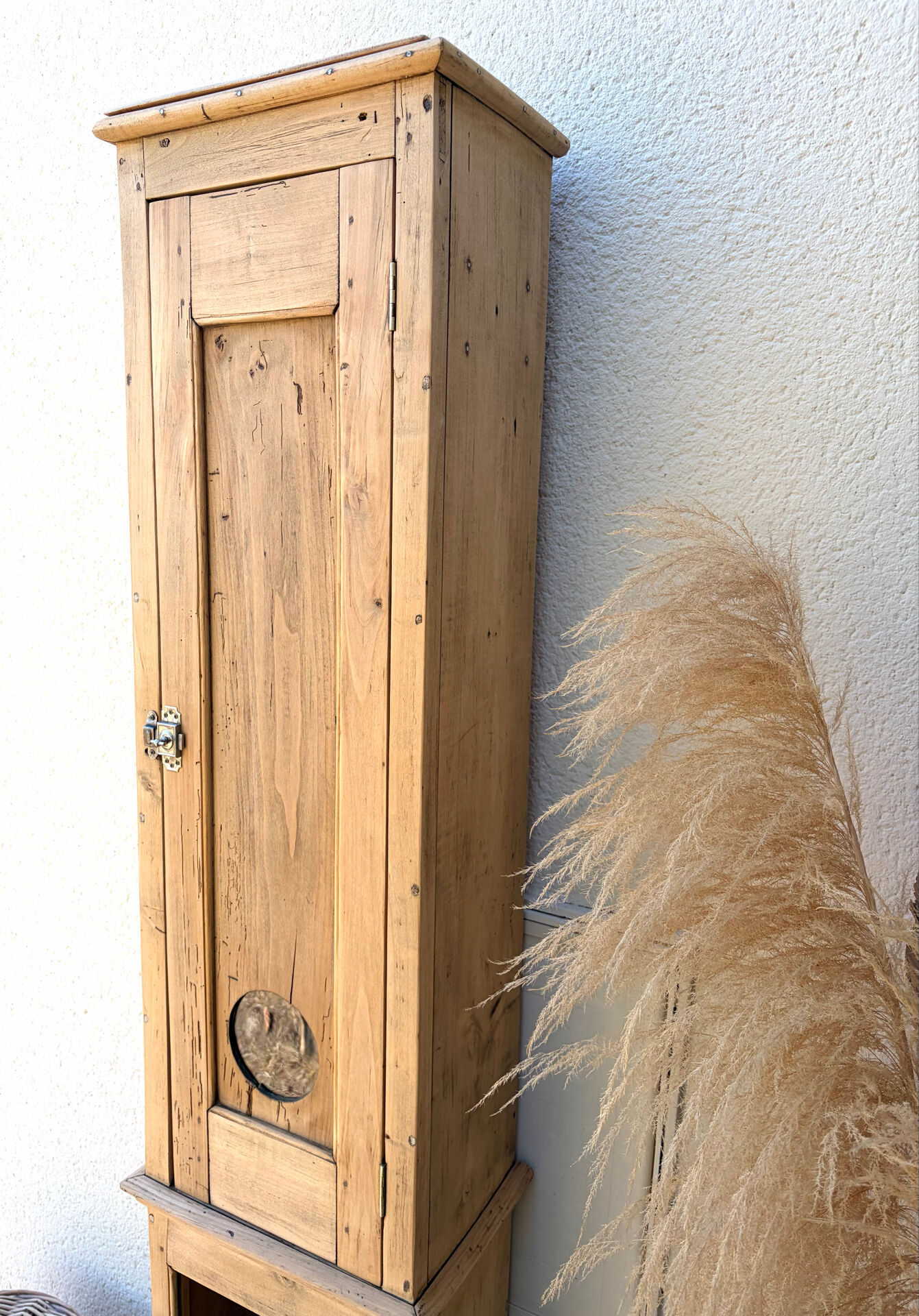 Small wardrobe in raw wood