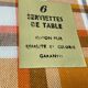 Serviettes de tables pur coton neuves vintage
