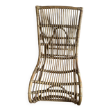 Fauteuil en rotin vintage