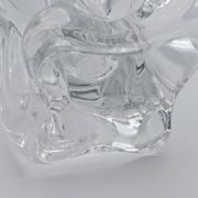 Art Vannes France - Large Sculptural Free-Form Vase - Solid Crystal 1950