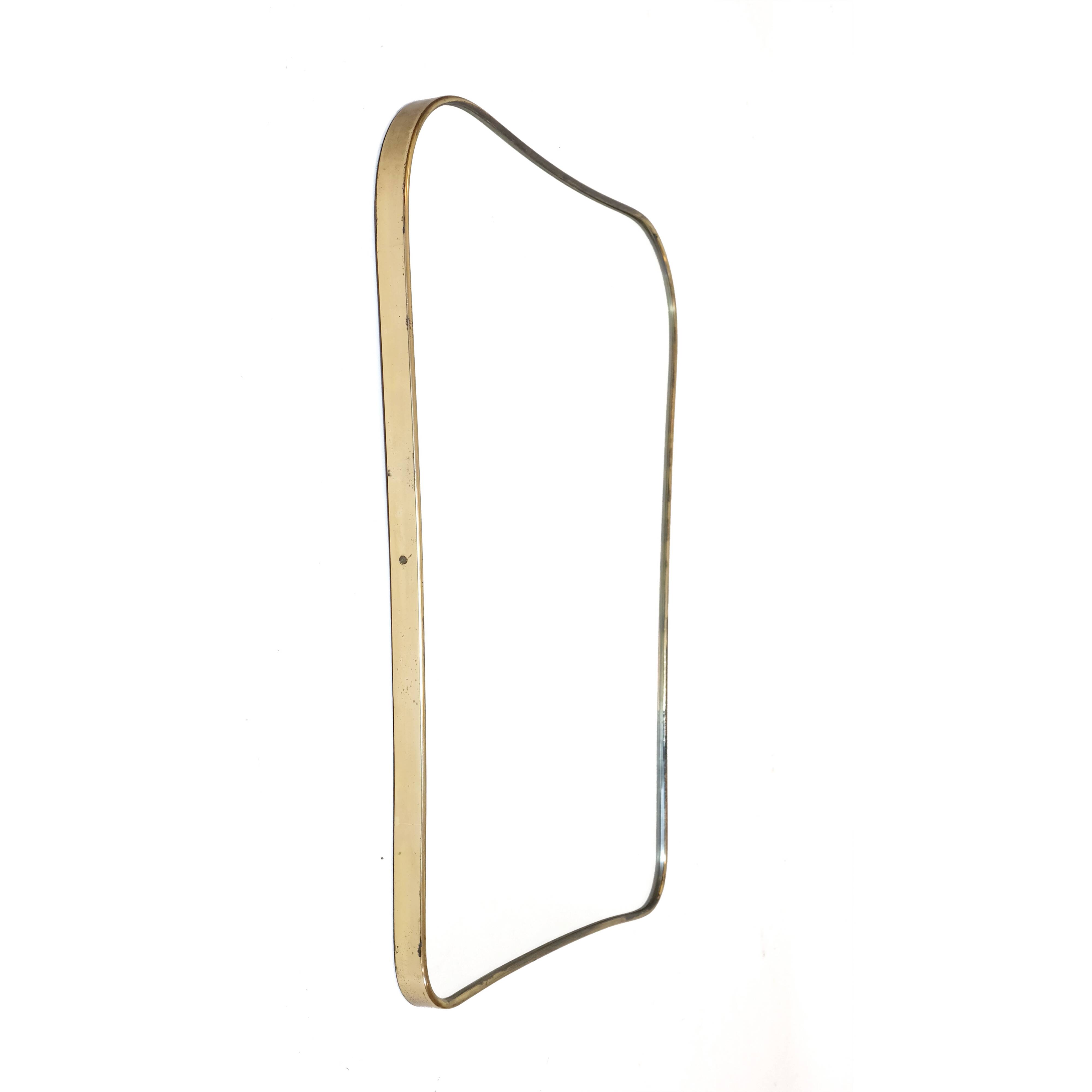 Large Italian mirror from the 1950s, 71x55 cm.