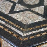 Side table in mother-of-pearl, ancient oriental mosaic