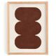 Brown abstract painting on paper signed Eawy.