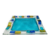 Plateau des années 1970 par Albatros en verre de Murano. Fabriqué en Italie