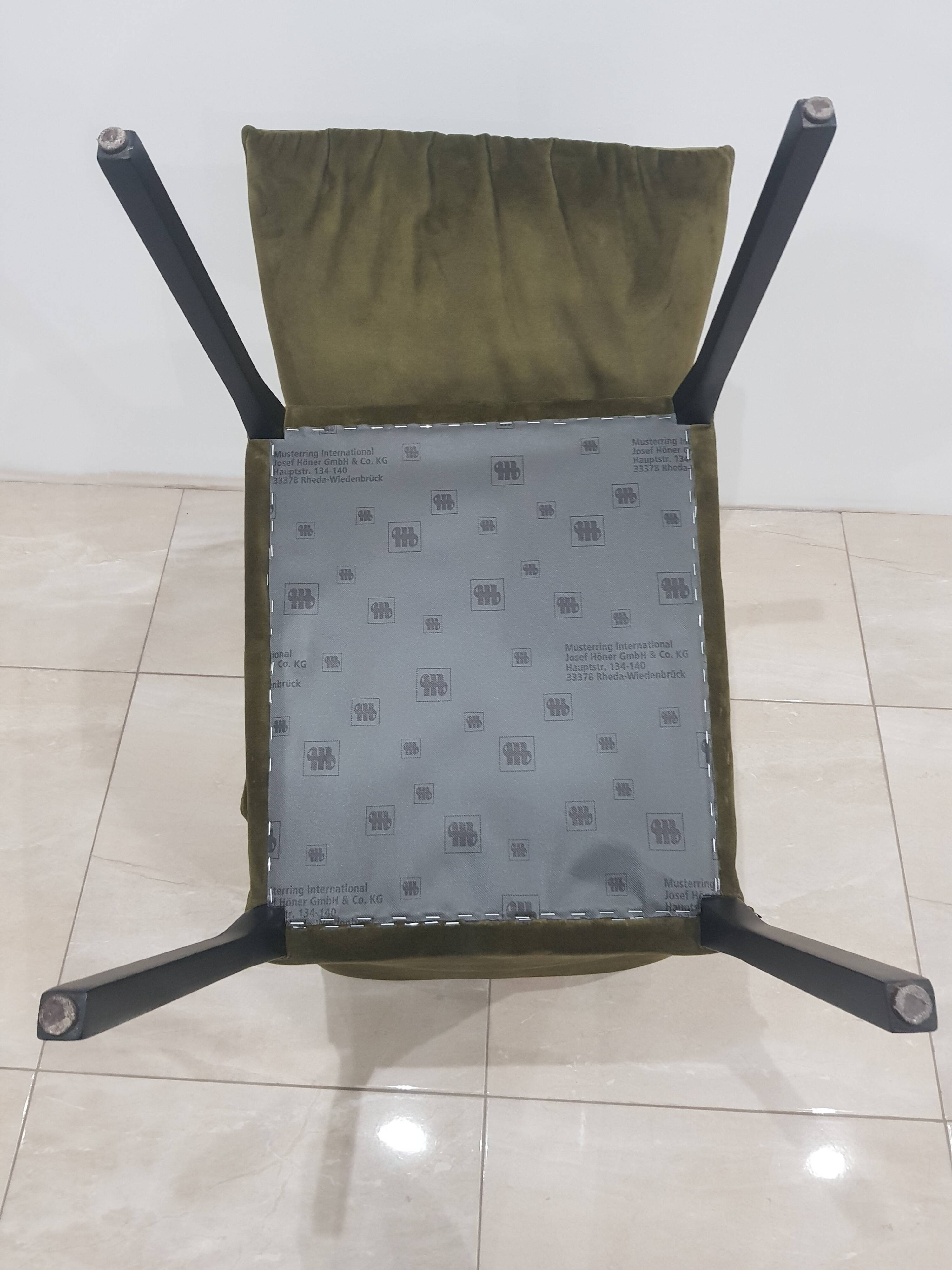 A pair of Musterring chairs, Germany, 1980s.