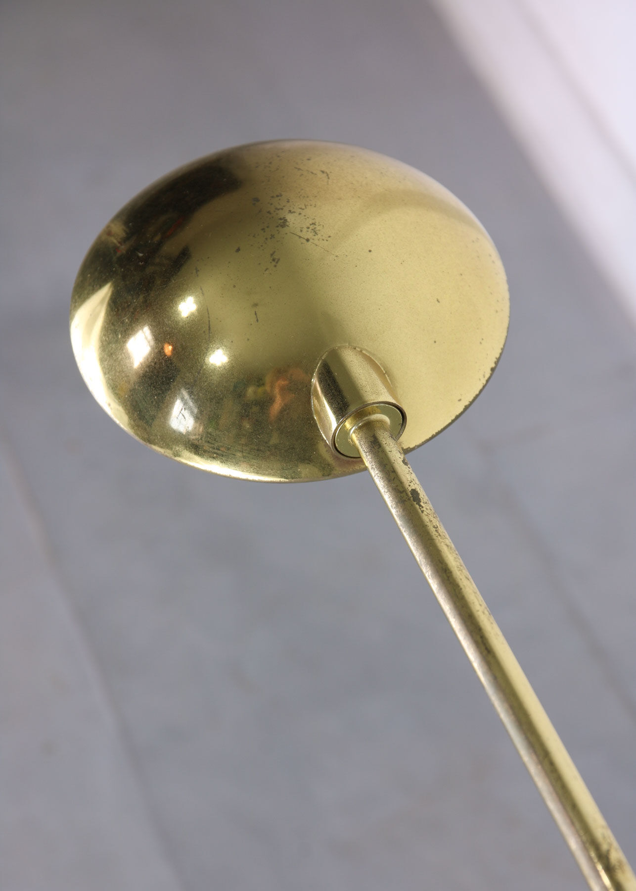Vintage golden arc table lamp from meblo, 80s