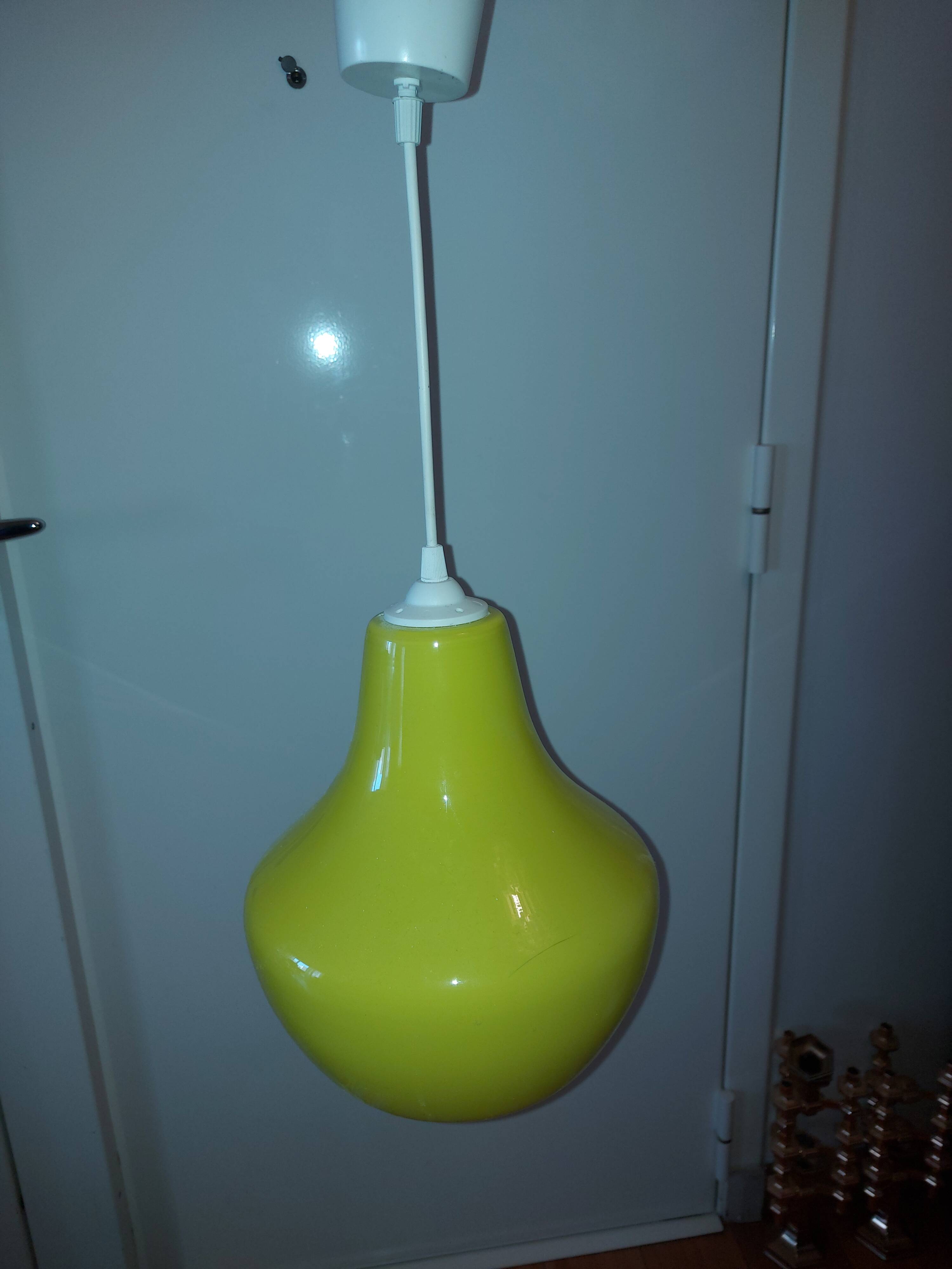 Vintage opaline pendant lamp