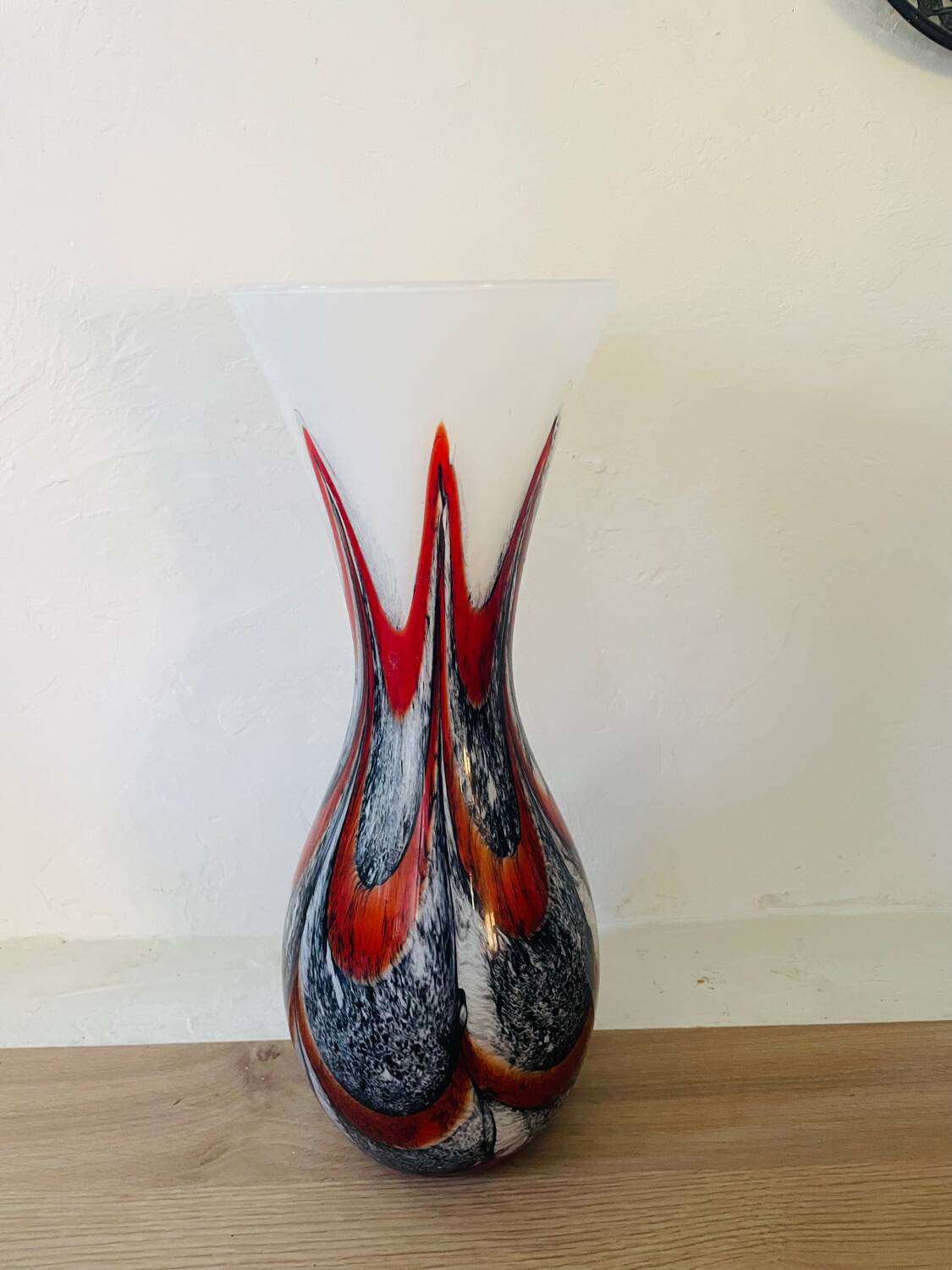 Murano opaline vase Popart 70's