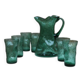 Vintage blown glass orangeade set