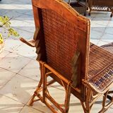 Rattan chaise longue