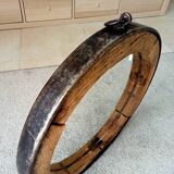 Miroir ancien brutaliste en fer forgé DLG Jean Touret