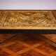 Coffee table / living room table with a sculpted top – Handcrafted – 20th century