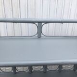 Pair of shelf in grey rattan