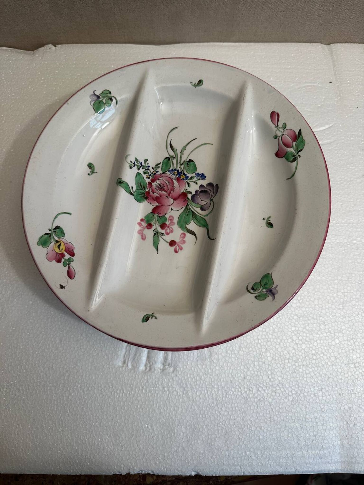 6 assiettes à Asperges Luneville début XX e siècle
