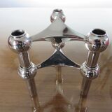 Pair of Scandinavian Nagel candlesticks "model S22" 70s