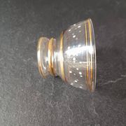 6 vintage champagne glasses from the 50s with gold trim and white stars