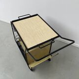 Perforated metal serving trolley style Mathieu Matégot