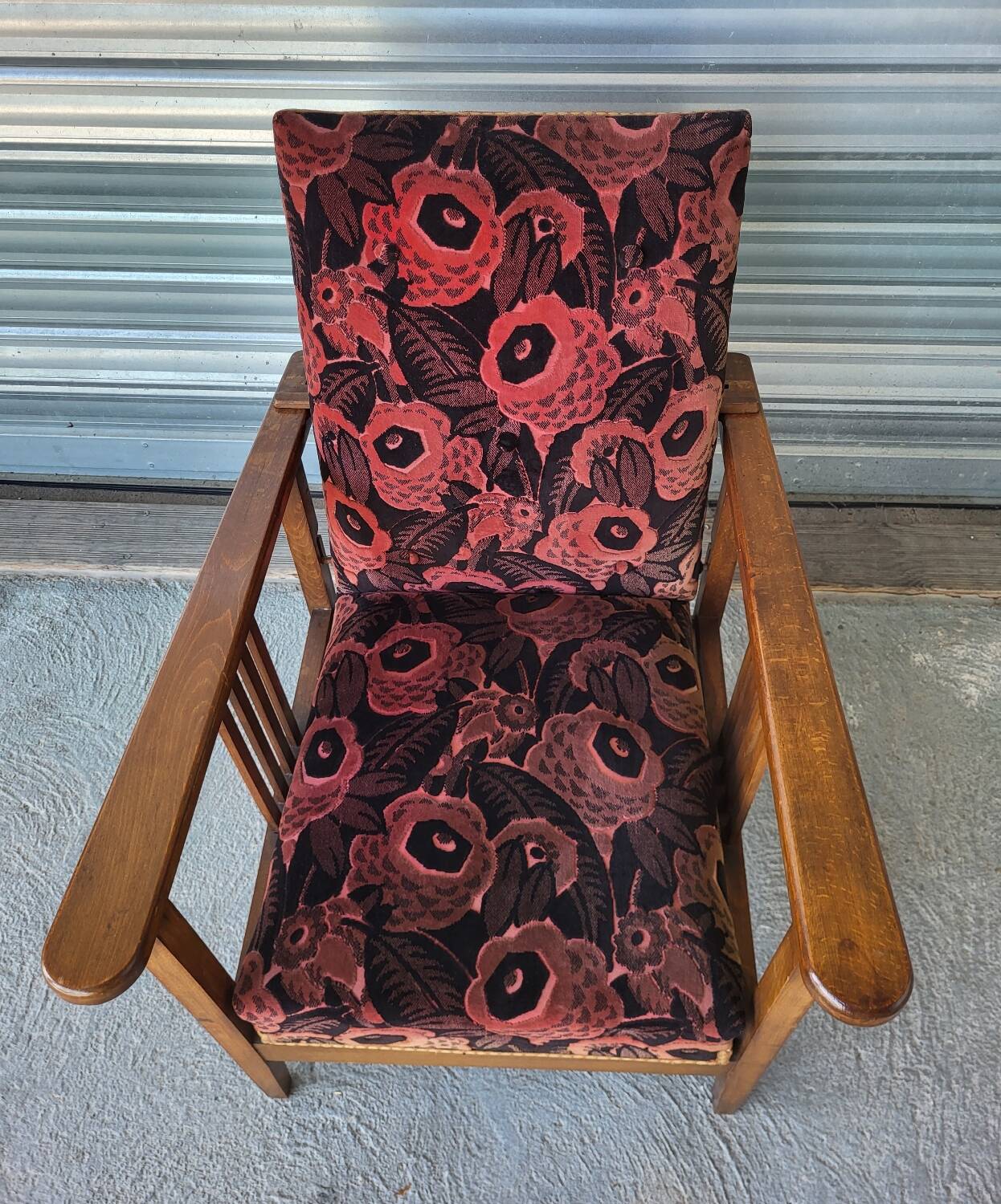Authentic old vintage reclining relax armchair in very good condition