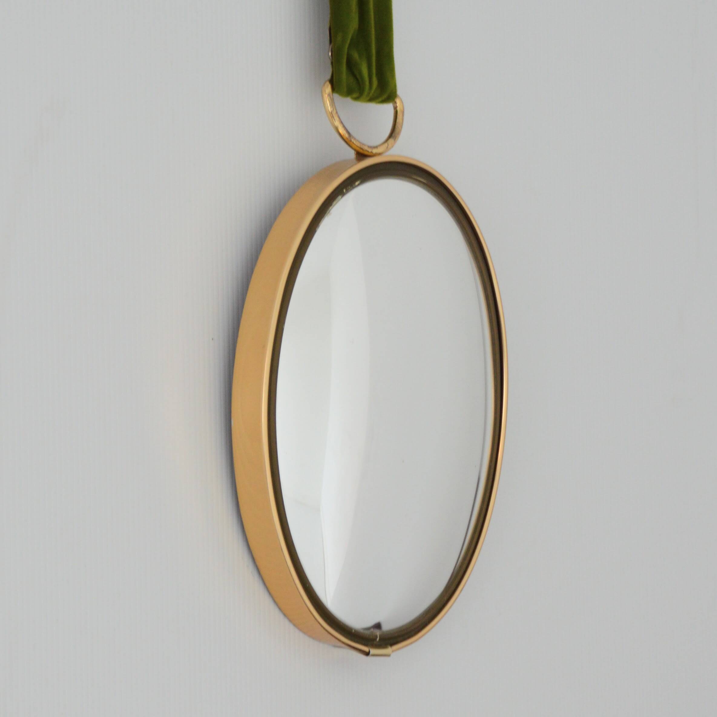 Small oval domed mirror / witch's eye 1960 vintage