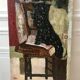 Oil painting on canvas Still life chair signed 50s