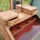 Antique secretary desk in marquetry, Louis XVI style.