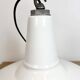 Industrial White Enamel Factory Pendant Lamp from Benjamin USA, 1960s