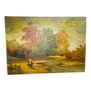 Huile sur toile paysage