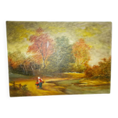 Huile sur toile paysage