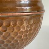 Planter by villedieu in vintage brown patinated copper