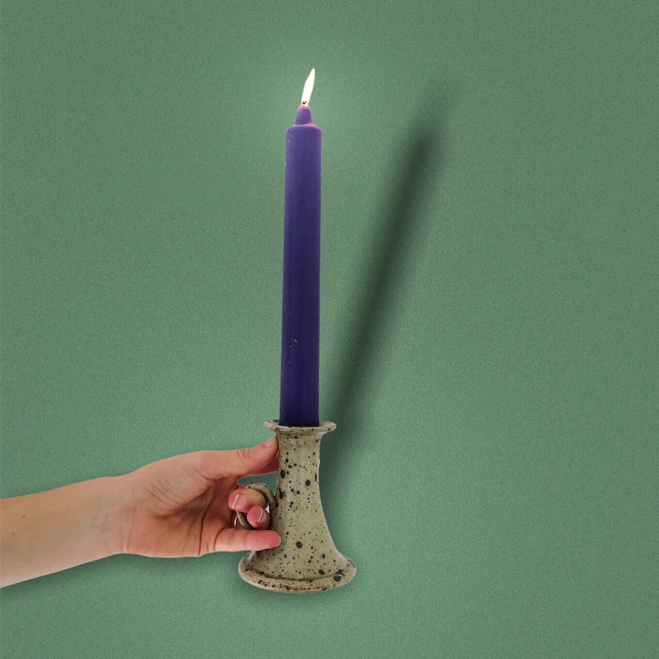 Handcrafted sandstone candlestick