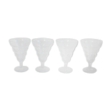 Lot de 4 ancien verres de bistrot français