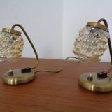 Amber Bubble Table Lamps by Richard Essig for Saku Leuchten, 1960s, Set of 2