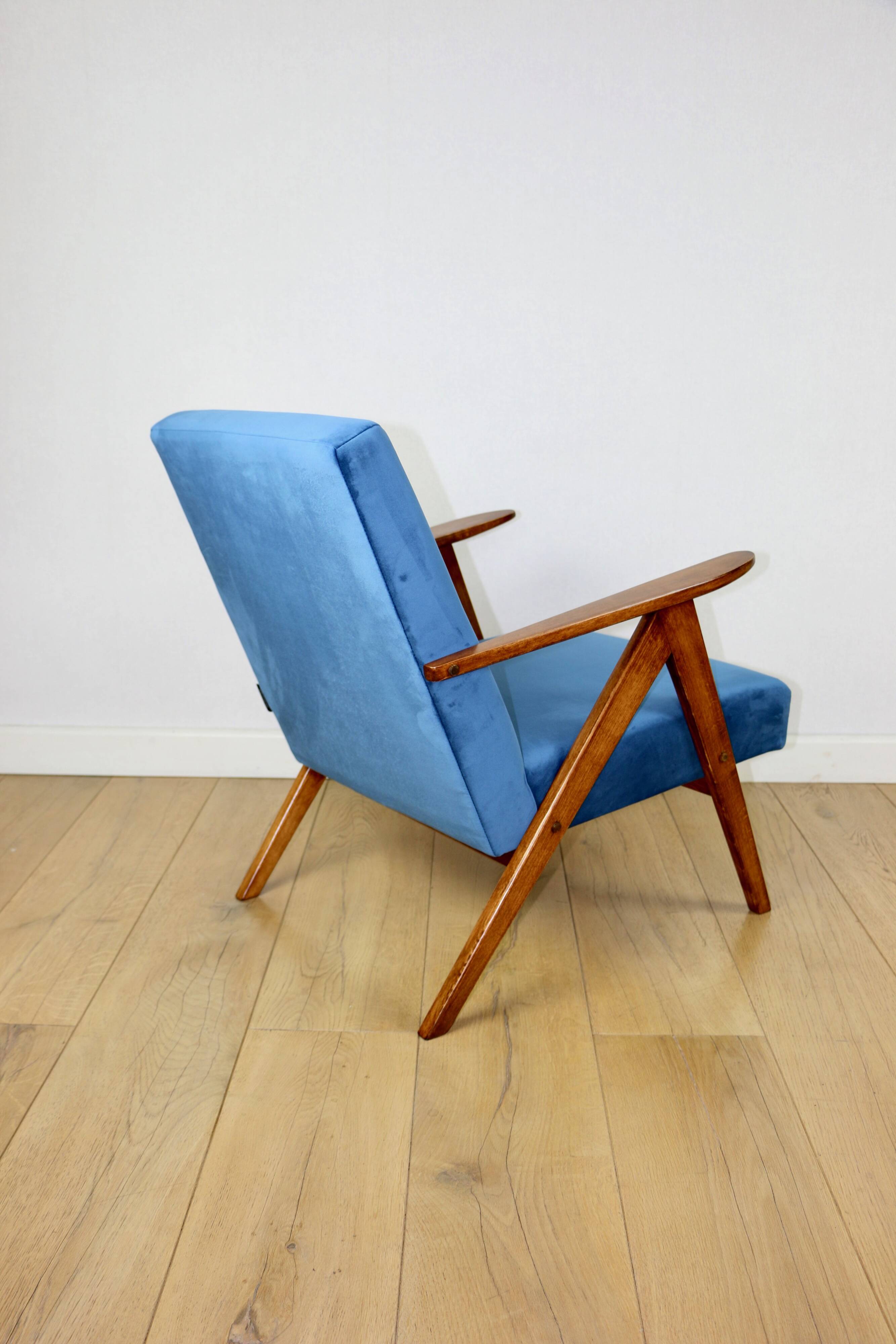 B-310 VAR armchair sea blue blue velvet - 2 pieces available