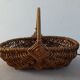Old vintage rattan basket retro