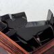 Art Deco bookends in rosewood and Bakelite