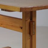 Table of solid pine arcs with extension, France 1970