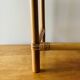 Vintage bamboo and smoked glass side table - end table