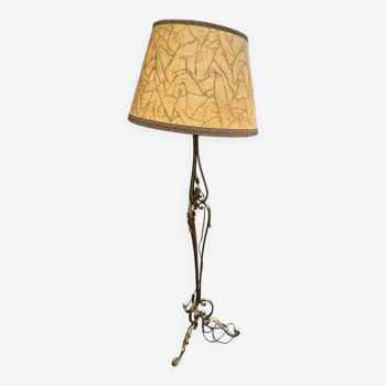 Large bronze floor lamp