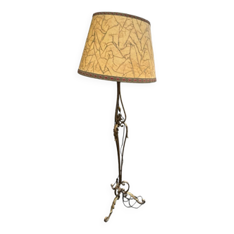 Large bronze floor lamp