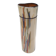 Beige Cylindric Encased and Hand-blown Opaline Glass Vase, Italy