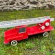 Fire truck with wooden ladder