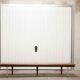 Wardrobe 1970 teak 4 doors half wardrobe half shelf 182 cm