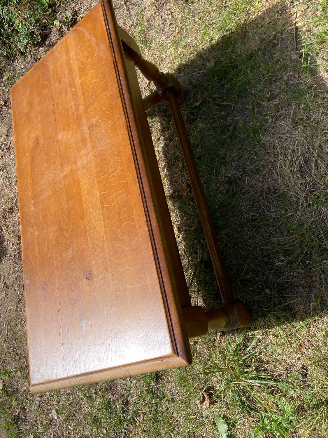 Solid oak coffee table from the 1970s.