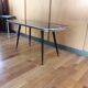 Coffee table formica feet compass glass tray 1960