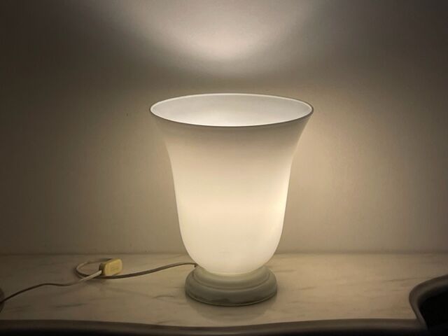 Lampe vasque opaline style art déco