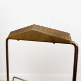 1960s faux leather and brass magazine rack